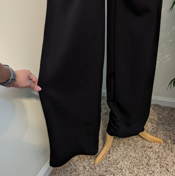 Lulu's Thinking Out Loud Sleeveless Criss Cross Backless Jumpsuit Black Small - Picture 6 of 13